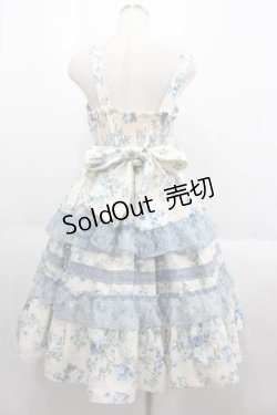 画像2: axes femme kawaii / アンティークローズ柄ジャンパースカート  サックス I-25-06-11-035-AX-OP-HD-ZI