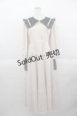 画像1: Me roir / 配色ワンピース M オフホワイト I-25-06-17-067-LO-OP-HD-ZI