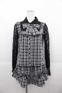 Princess Melody / ヨークフリル袖レースセットアップ  ブラック I-25-06-17-071-EL-BL-HD-ZI