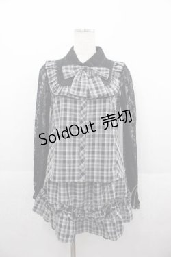 画像1: Princess Melody / ヨークフリル袖レースセットアップ  ブラック I-25-06-17-071-EL-BL-HD-ZI