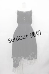 GRAMM / レース切り替えキャミロングワンピース  黒 I-25-06-17-075-HN-OP-HD-ZI