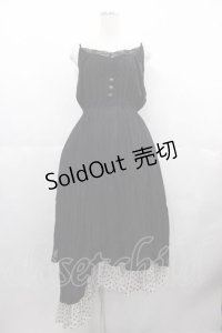 GRAMM / レース切り替えキャミロングワンピース  黒 I-25-06-17-075-HN-OP-HD-ZI