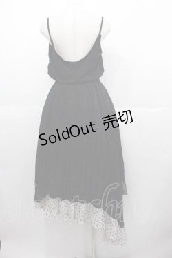 画像2: GRAMM / レース切り替えキャミロングワンピース  黒 I-25-06-17-075-HN-OP-HD-ZI