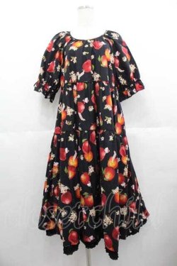 画像1: PINK HOUSE / PINK HOUSE×HELLO KITTY Patterned One-piece  黒 I-25-06-17-084-LO-OP-HD-ZI