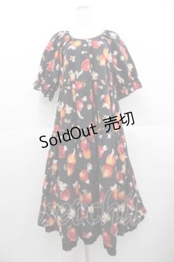 画像1: PINK HOUSE / PINK HOUSE×HELLO KITTY Patterned One-piece  黒 I-25-06-17-084-LO-OP-HD-ZS