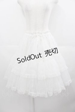 画像1: metamorphose / 【プラスサイズ】オーガンジーフリルパニエ 2 白 I-25-06-17-087-ME-SK-HD-ZI
