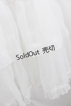 画像2: metamorphose / 【プラスサイズ】オーガンジーフリルパニエ 2 白 I-25-06-17-087-ME-SK-HD-ZI