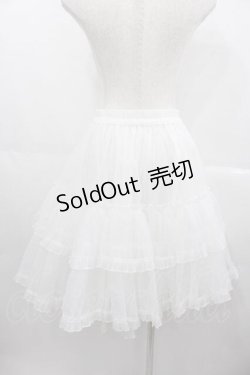 画像4: metamorphose / 【プラスサイズ】オーガンジーフリルパニエ 2 白 I-25-06-17-087-ME-SK-HD-ZI