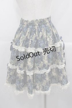 画像2: metamorphose / ゴブランブーケレースフリルスカート  青 I-25-06-17-088-ME-SK-HD-ZI