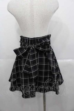 画像2: MA*RS / サス付きパールハートボタンスカート  ブラックチェック I-25-06-17-092-EL-SK-HD-ZI