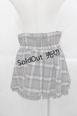 画像2: Princess Melody / チェックハシゴレース裾リボンスカート  ブラック I-25-06-17-095-EL-SK-HD-ZI