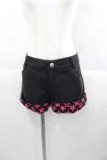 PUTUMAYO / ショートパンツ  黒Ｘピンク I-25-06-17-102-PT-PA-HD-ZI