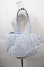 画像2: Maison de FLEUR / シナモロール&みるくギンガムチェックトートバッグ  サックス I-25-06-17-109-LO-BG-HD-ZTK026 (2)