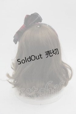 画像2: BABY,THE STARS SHINE BRIGHT / タータンチェックリボンカチューシャ  赤Ｘグレーチェック I-25-06-17-110-BA-AC-HD-ZI