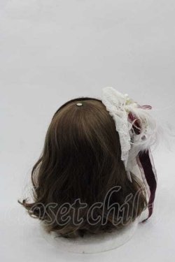 画像2: BABY,THE STARS SHINE BRIGHT / Le Palais du Miroir Martine カチューシャ  ボルドーＸ白 I-25-06-17-113-BA-AC-HD-ZI