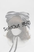 metamorphose / はしごレースリボンヘッドドレス  黒ｘ白 I-25-06-17-117-ME-AC-HD-ZI