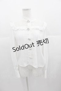 Princess Melody / ハートビジューブラウス  ホワイト I-25-06-17-011-EL-BL-HD-ZI