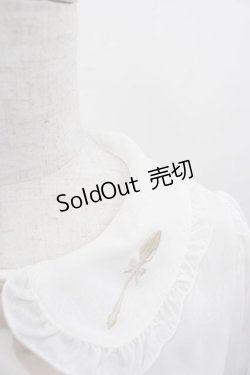 画像3: axes femme kawaii / カトラリーブラウス  白Ｘブラウン I-25-06-17-003-AX-BL-HD-ZI