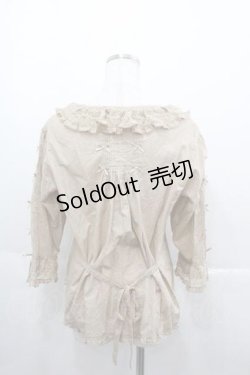 画像2: PINK HOUSE / ミニリボンいっぱいブラウス  ブラウン I-25-06-17-032-LO-BL-HD-ZS