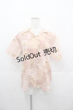 画像1: PINK HOUSE / バスケットベア柄パッチワークシャツ  ピンク I-25-06-17-034-LO-BL-HD-ZI