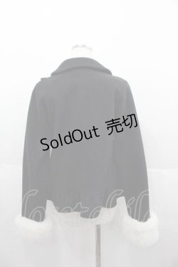 画像2: Princess Melody / ファーカフスショートコート  ブラック I-25-06-17-037-EL-CO-HD-ZI