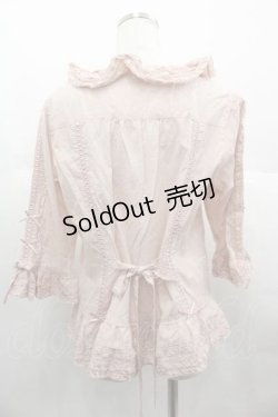画像2: PINK HOUSE / ローズレース使いローンフリルブラウス  ピンク I-25-06-21-005-LO-BL-HD-ZS