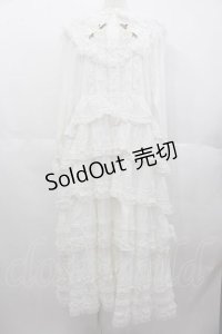 PINK HOUSE / ホワイトローズ刺繍使いワンピース  白 I-25-06-21-065-LO-OP-HD-ZI