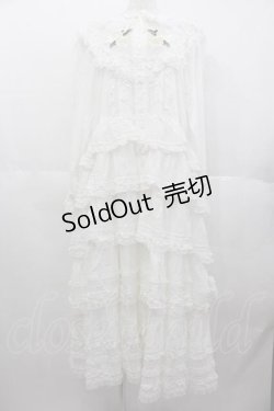 画像1: PINK HOUSE / ホワイトローズ刺繍使いワンピース  白 I-25-06-21-065-LO-OP-HD-ZI