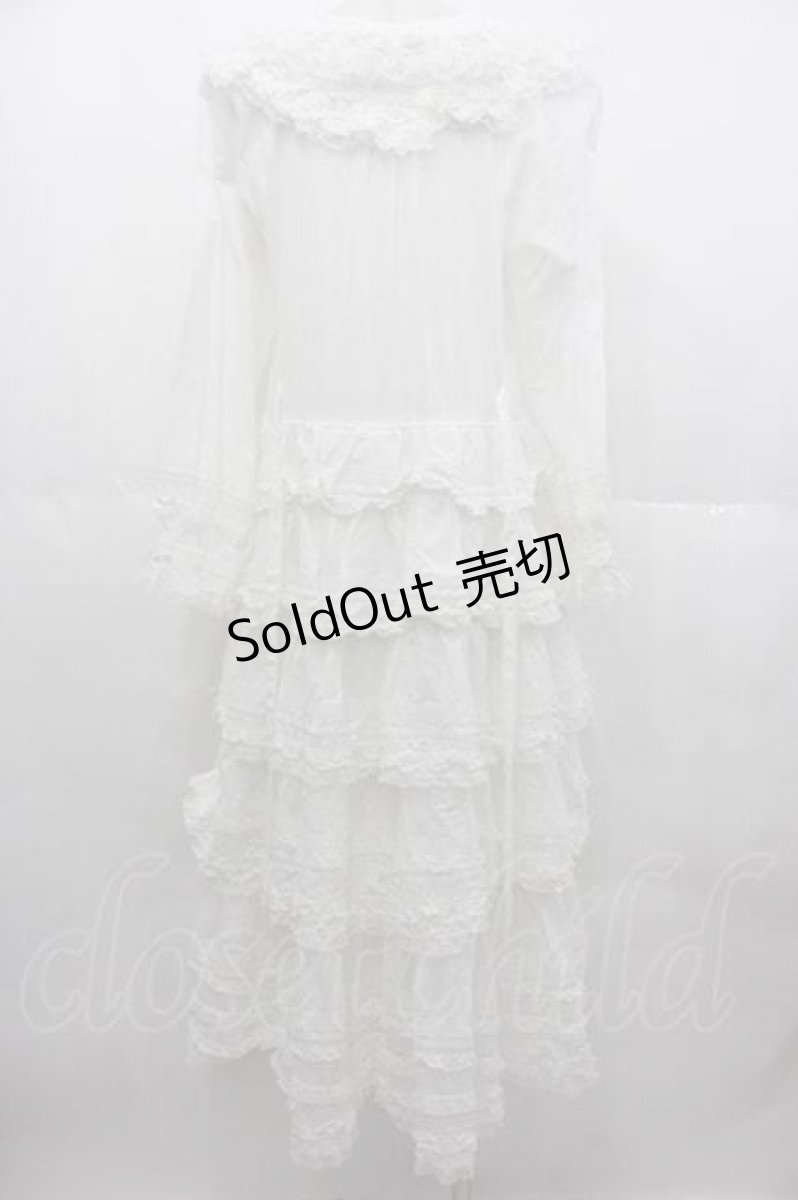 画像2: PINK HOUSE / ホワイトローズ刺繍使いワンピース  白 I-25-06-21-065-LO-OP-HD-ZI (2)