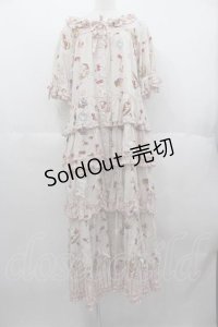 PINK HOUSE / スイーツスプリングバニープリントパッチワークワンピース  イチゴミルク I-25-06-21-066-LO-OP-HD-ZI