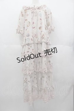 画像1: PINK HOUSE / スイーツスプリングバニープリントパッチワークワンピース  イチゴミルク I-25-06-21-066-LO-OP-HD-ZI