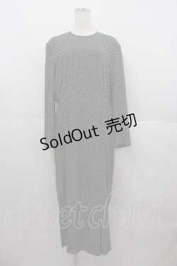 画像1: INGEBORG / ドット長袖ワンピース  黒Ｘ白 I-25-06-21-070-LO-OP-HD-ZI