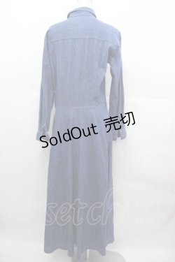 画像2: INGEBORG / デニムシャツスナップボタンワンピース  青デニム I-25-06-21-079-LO-OP-HD-ZI
