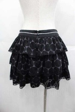 画像2: BPN / ドット3段フリルスカート  黒Ｘグレー I-25-06-21-090-GO-SK-HD-ZI