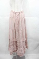 画像1: PINK HOUSE / ローズレース使いローンフリルスカート  ピンク I-25-06-21-092-LO-SK-HD-ZI (1)