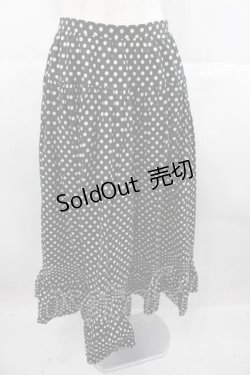 画像1: INGEBORG / ドットスカート  黒Ｘアイボリー I-25-06-21-096-LO-SK-HD-ZI