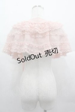 画像2: PINK HOUSE / リボンブローチ付きウーリーチュールケープ  ピンク I-25-06-21-011-LO-JA-HD-ZI