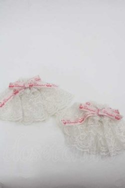 画像1: metamorphose / ロゴリボンお袖とめ  白Ｘピンク I-25-06-21-116-ME-ZA-HD-ZI