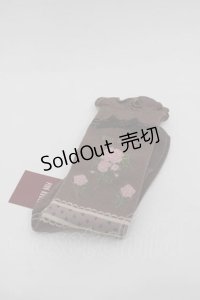 PINK HOUSE / ローズモチーフソックス  ブラウン I-25-06-21-124-LO-ZA-HD-ZI