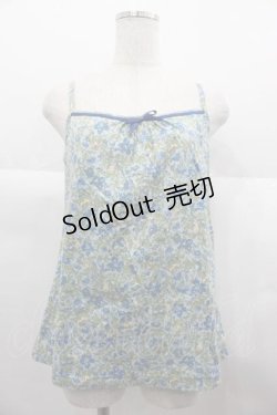 画像1: PINK HOUSE / フラワープリントキャミソール  ブルー I-25-06-21-020-LO-TO-HD-ZT365