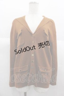 画像1: INGEBORG / セーラー襟ニットカーディガン  ブラウン I-25-06-21-039-LO-TO-HD-ZT365