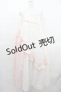 merry jenny / flower checkアシメワンピース  アイボリーＸピンク I-25-06-25-062-LO-OP-HD-ZI