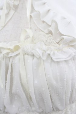 画像4: MARBLE / 胸元ドットシフォン切替テールワンピース  白 I-25-06-25-068-GO-OP-HD-ZI
