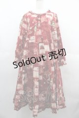 PINK HOUSE / Salon de Fraiseミディワンピース  赤 I-25-06-25-072-LO-OP-HD-ZI