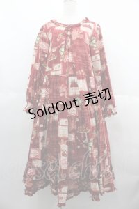 PINK HOUSE / Salon de Fraiseミディワンピース  赤 I-25-06-25-072-LO-OP-HD-ZI
