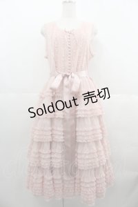 PINK HOUSE / ウーリーチュールフリル使いローンワンピース  生成り I-25-06-25-073-LO-OP-HD-ZI