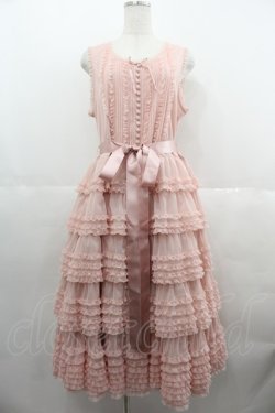 画像1: PINK HOUSE / ウーリーチュールフリル使いローンワンピース  生成り I-25-06-25-073-LO-OP-HD-ZI