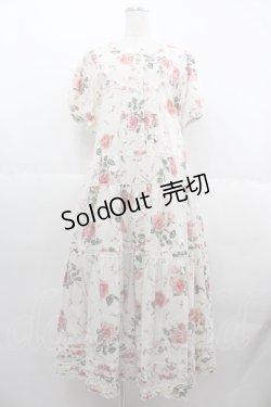画像1: PINK HOUSE / ジュビリーセレブレーションプリントワンピース  白 I-25-06-25-074-LO-OP-HD-ZI