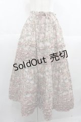 PINK HOUSE / White Cloverプリントスカート  ピンク I-25-06-25-082-LO-SK-HD-ZI