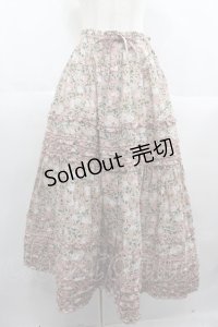 PINK HOUSE / White Cloverプリントスカート  ピンク I-25-06-25-082-LO-SK-HD-ZI